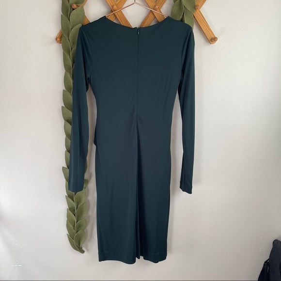 Hugo Boss Forrest Green Faux Wrap Dress - Picture 10 of 10